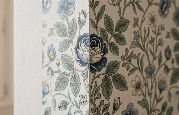 Detalle de casado de patrón de papel pintado